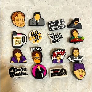 The Office croc charm set